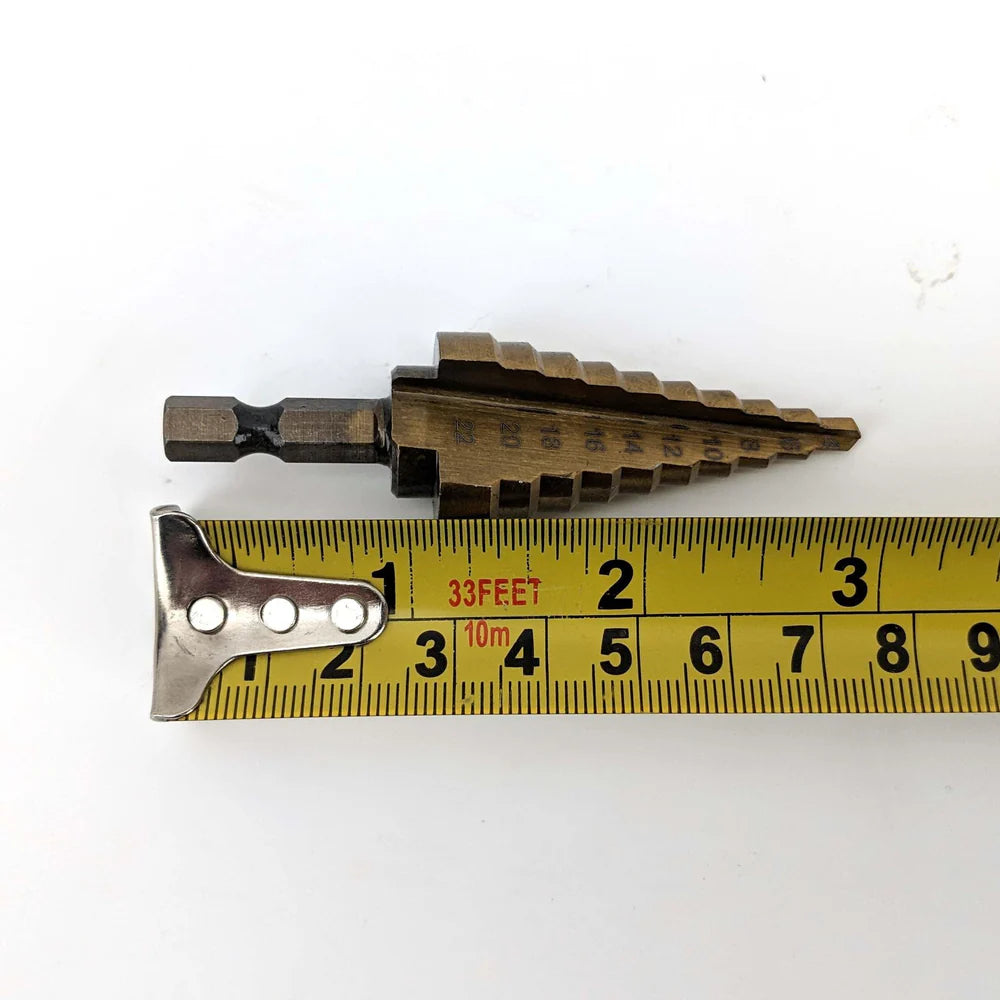 Stepped Drill Bit: 4-22mm Titanium Coated